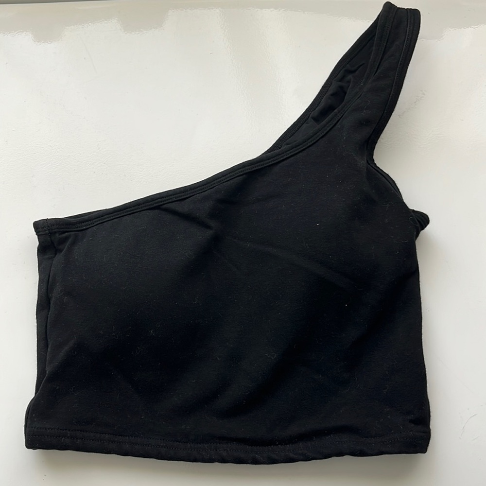 Klassy Network One Shoulder Crop Top